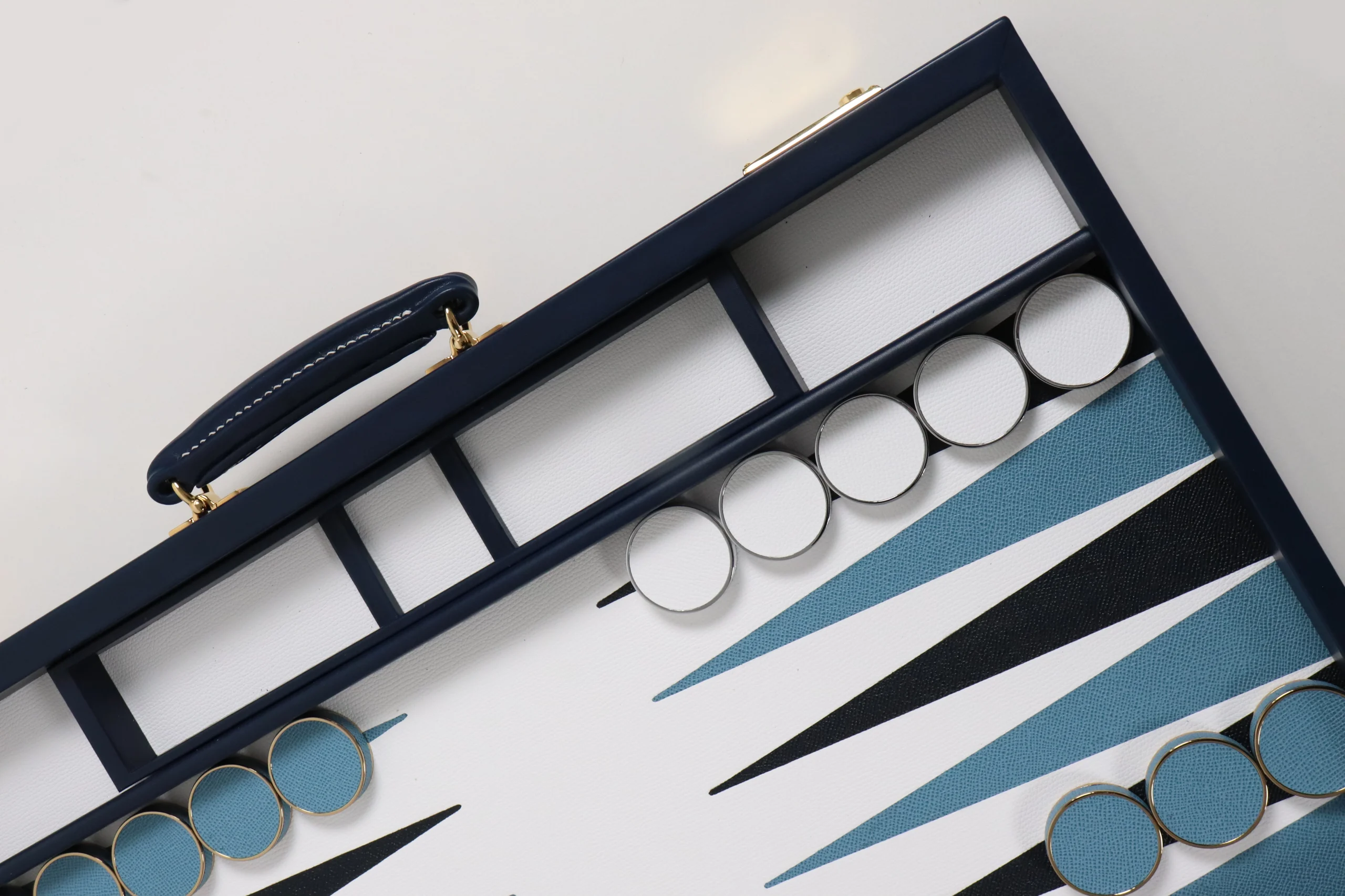 Bridle Luxury Backgammon Set - Tournament | Geoffrey Parker | Backgammon Sets Luxury Backgammon Board | Leather Backgammon | Luxury Backgammon Set | Bridle Hide Backgammon