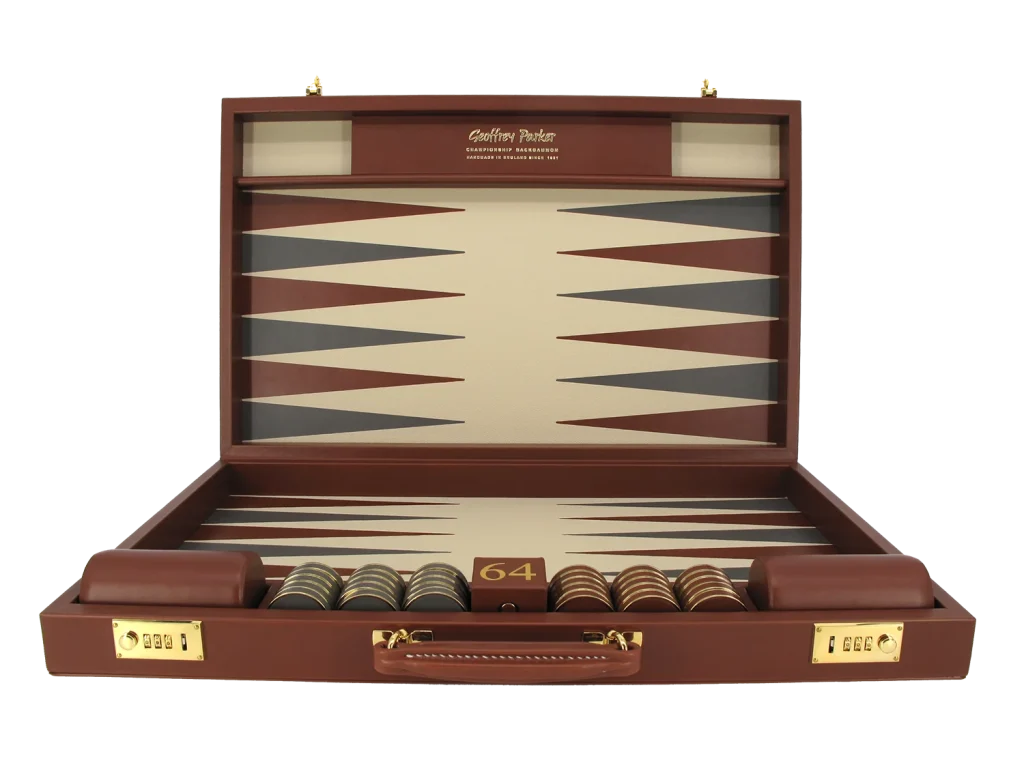 Geoffrey Parker | Luxury Games | Backgammon Set | Geoffrey Parker | Backgammon Sets Elegant Luxury Backgammon Set With Wooden Case And Classic Design For Sophisticated Gaming.
